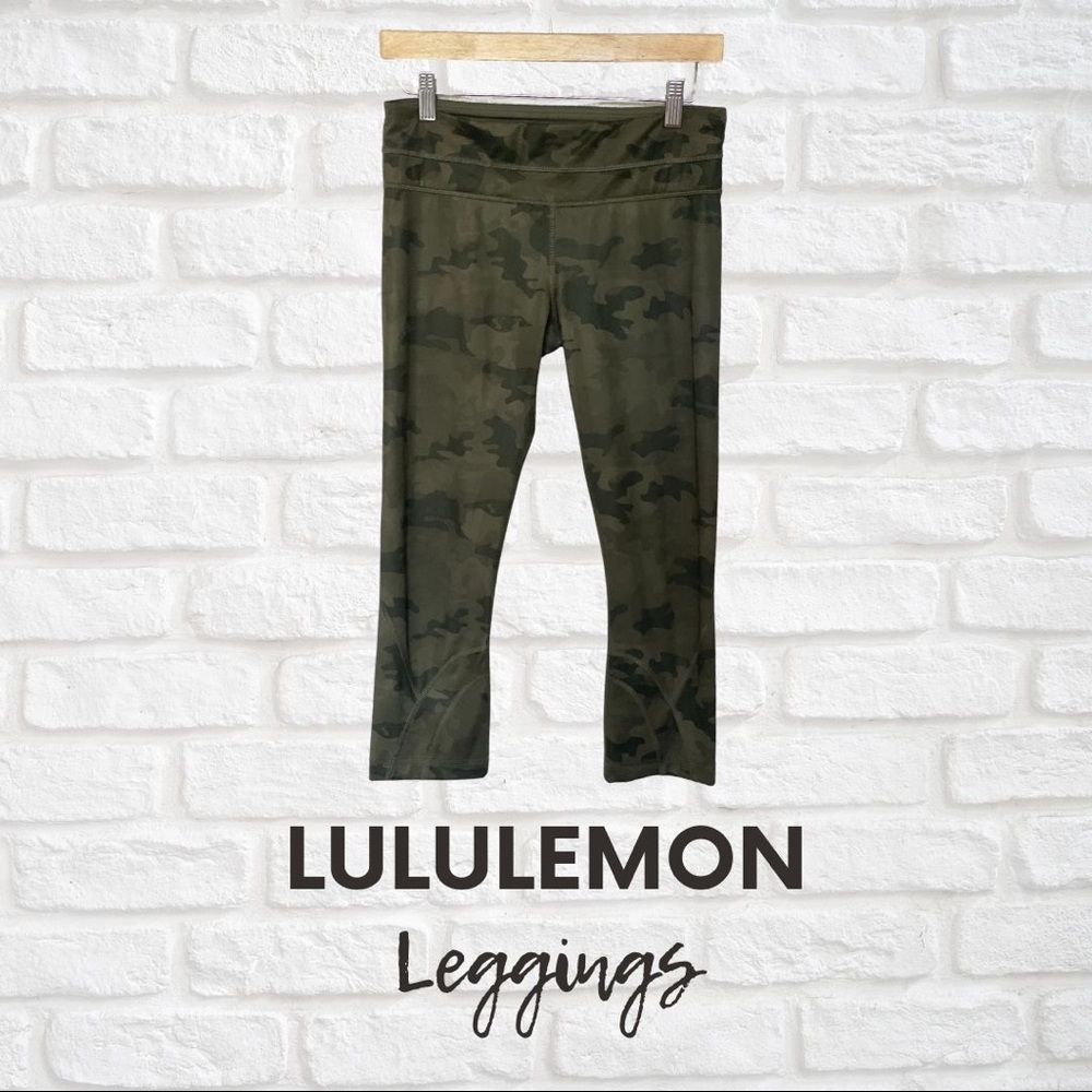 Lululemon Run Inspire 2 crop RARE camo Leggings